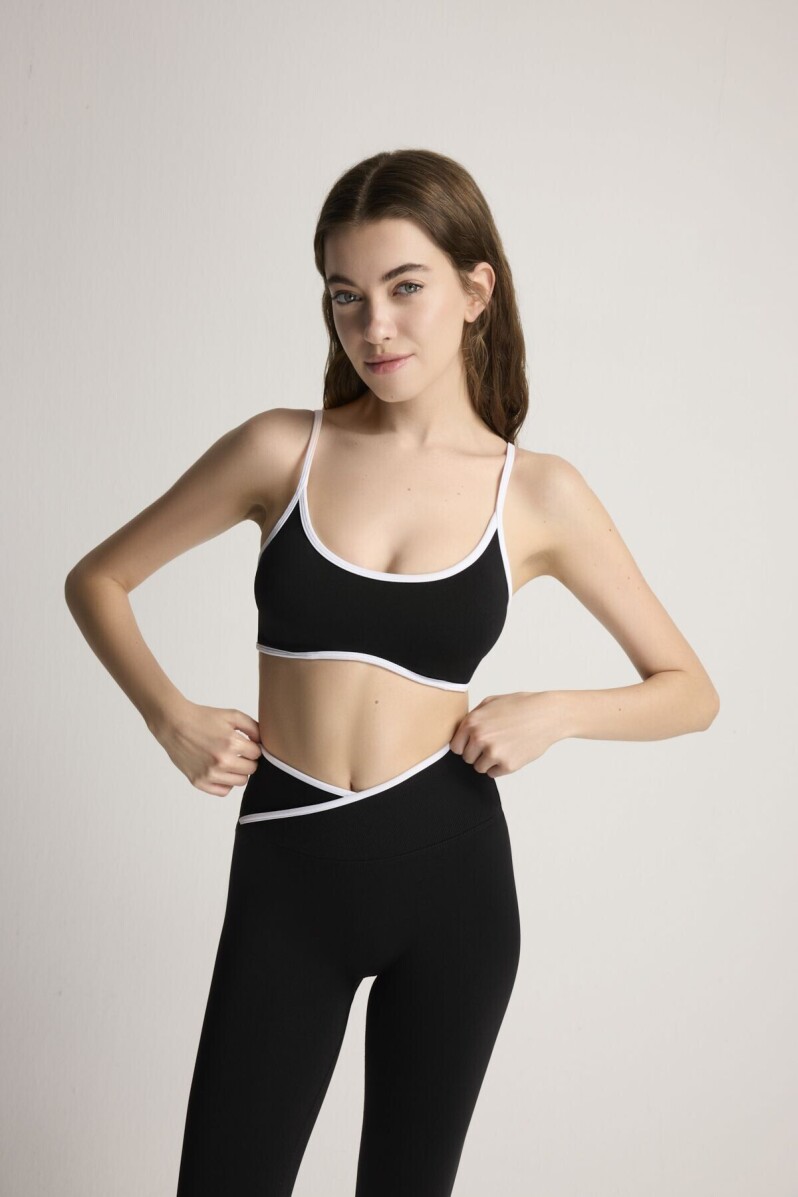 GINCHY SİYAH İNCE ASKILI BRA - 2